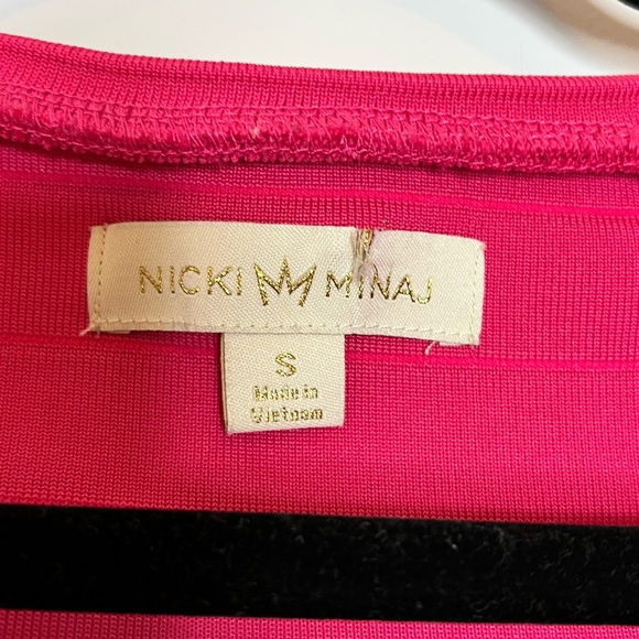 NICKI MINAJ Fitted Barbiecore Bodycon Club Party Cocktail Sexy Mini Dress Small - Picture 4 of 7